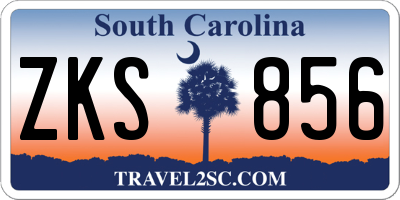 SC license plate ZKS856