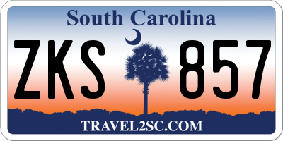 SC license plate ZKS857