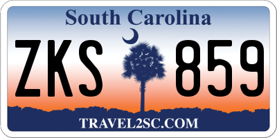 SC license plate ZKS859