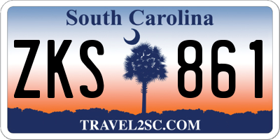 SC license plate ZKS861