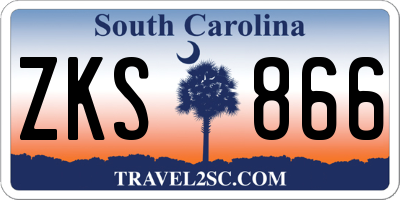 SC license plate ZKS866