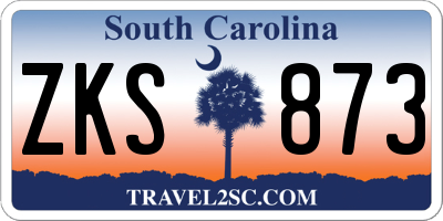 SC license plate ZKS873