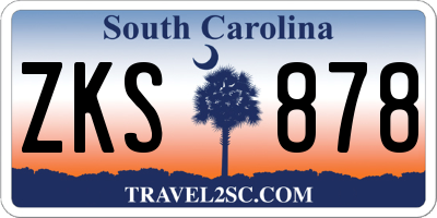 SC license plate ZKS878