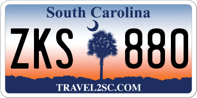 SC license plate ZKS880