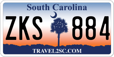 SC license plate ZKS884