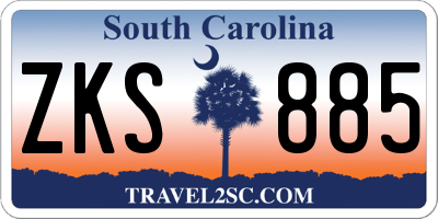 SC license plate ZKS885
