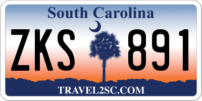 SC license plate ZKS891
