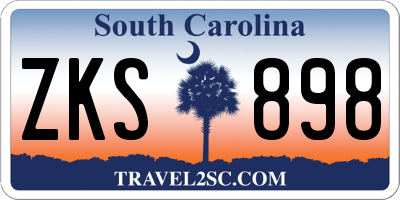 SC license plate ZKS898
