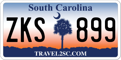 SC license plate ZKS899