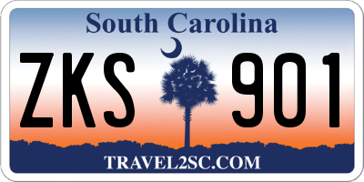 SC license plate ZKS901