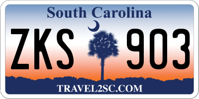SC license plate ZKS903