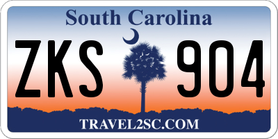 SC license plate ZKS904