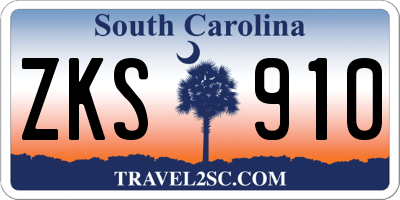 SC license plate ZKS910