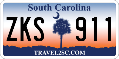 SC license plate ZKS911