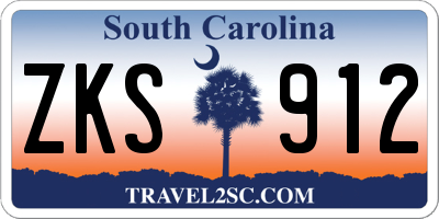 SC license plate ZKS912