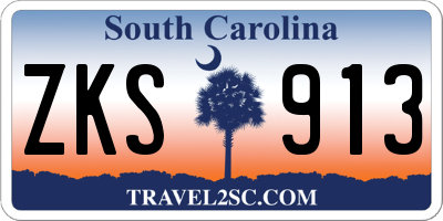 SC license plate ZKS913