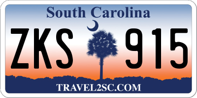 SC license plate ZKS915