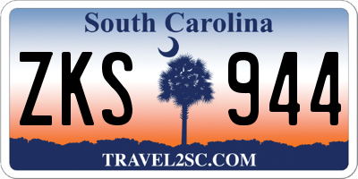 SC license plate ZKS944