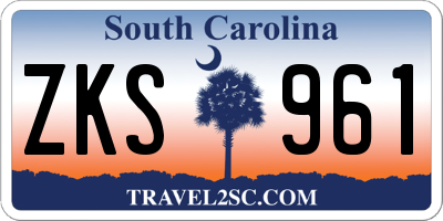 SC license plate ZKS961