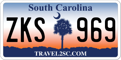 SC license plate ZKS969