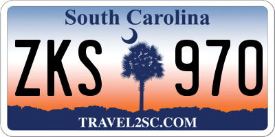 SC license plate ZKS970