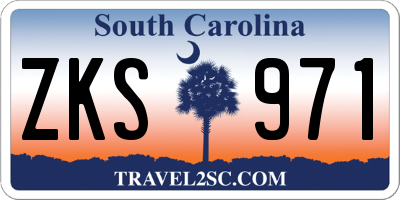 SC license plate ZKS971