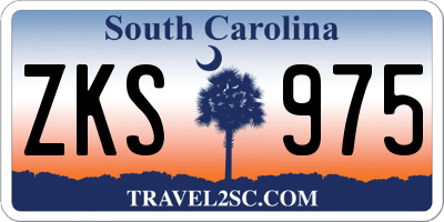 SC license plate ZKS975