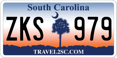SC license plate ZKS979