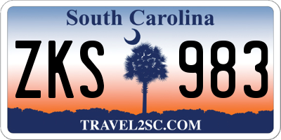 SC license plate ZKS983