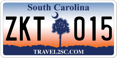 SC license plate ZKT015