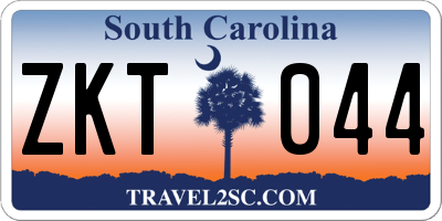 SC license plate ZKT044