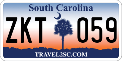 SC license plate ZKT059