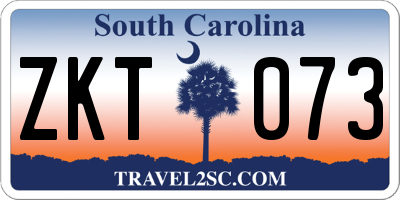 SC license plate ZKT073