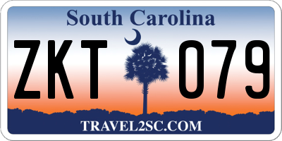 SC license plate ZKT079