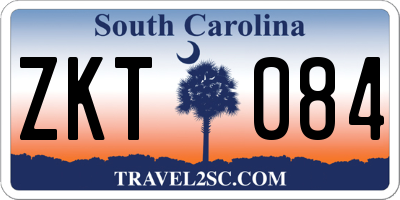 SC license plate ZKT084