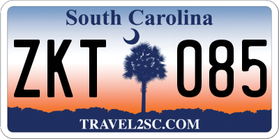 SC license plate ZKT085