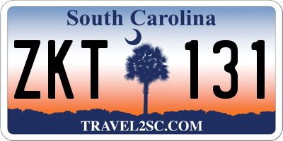 SC license plate ZKT131