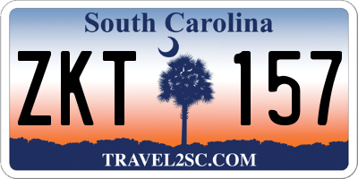 SC license plate ZKT157