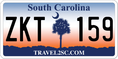 SC license plate ZKT159