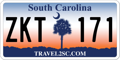 SC license plate ZKT171