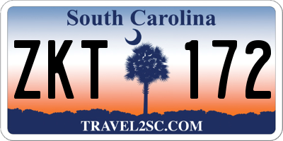 SC license plate ZKT172