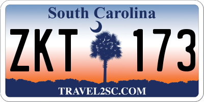 SC license plate ZKT173