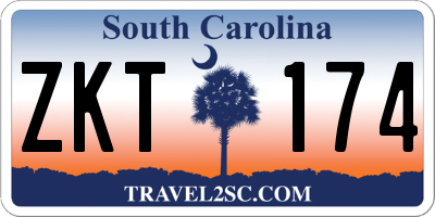 SC license plate ZKT174