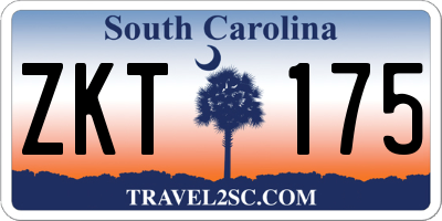 SC license plate ZKT175
