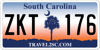 SC license plate ZKT176