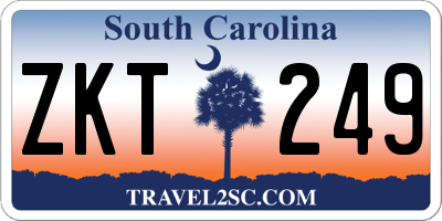 SC license plate ZKT249
