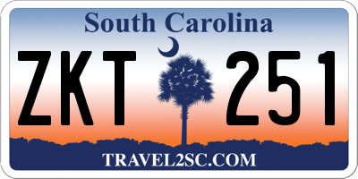 SC license plate ZKT251