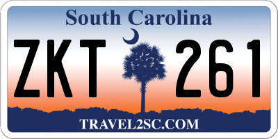 SC license plate ZKT261