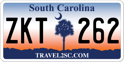 SC license plate ZKT262