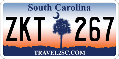 SC license plate ZKT267
